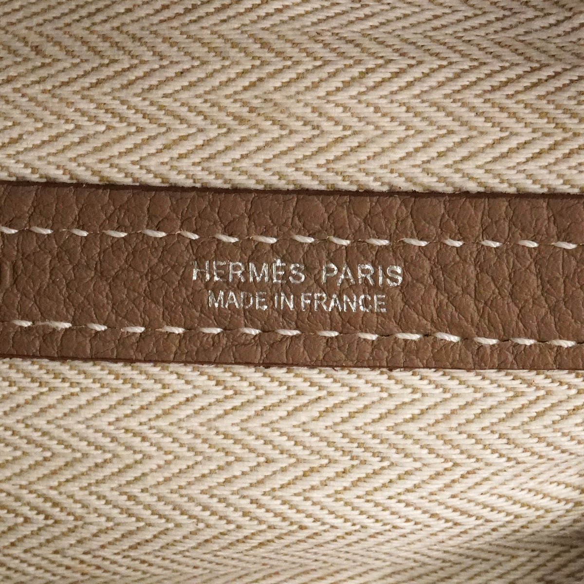 【6kc2403】エルメス トートバッグ ガーデンパーティPM ネゴンダ エトゥープ シルバー金具 X刻印【中古】レディース
