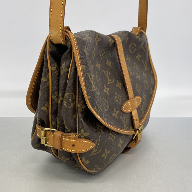 【6kc2410】ルイヴィトン ショルダーバッグ モノグラム ソミュール30 M42256 ブラウン【中古】レディース