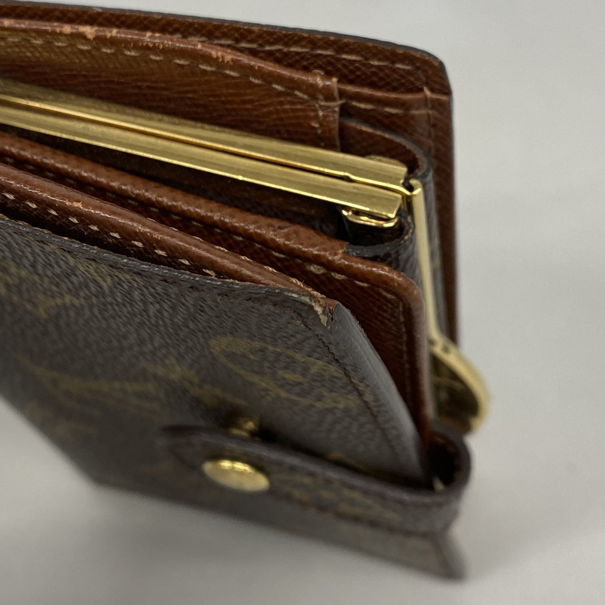 【6kc2414】ルイヴィトン 財布 モノグラム ポルトモネビエヴィエノワ M61663 ブラウン【中古】レディース