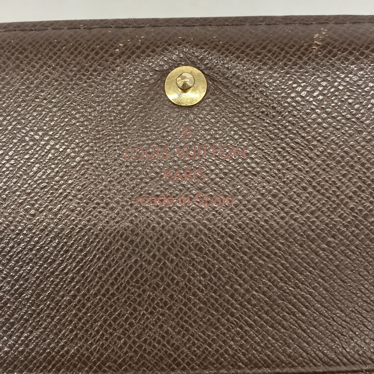 【6kc2415】ルイヴィトン 財布 ダミエ ポルトフォイユトレゾール N61736 エベヌ【中古】レディース