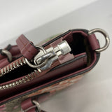 【6kc2428】グッチ ハンドバッグ GGブルームス 409534 PVC ブラウン ボルドー シルバー金具 2wayバッグ【中古】レディース