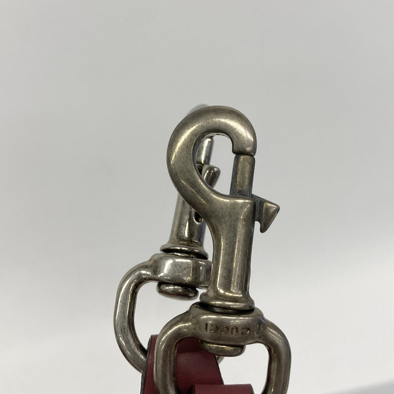 【6kc2428】グッチ ハンドバッグ GGブルームス 409534 PVC ブラウン ボルドー シルバー金具 2wayバッグ【中古】レディース