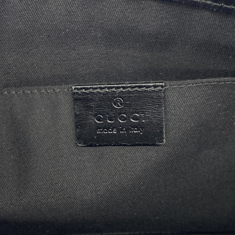 【6kc2429】グッチ クラッチバッグ グッチシマ 152600 レザー ブラック シルバー金具【中古】メンズ