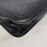 【6kc2429】グッチ クラッチバッグ グッチシマ 152600 レザー ブラック シルバー金具【中古】メンズ