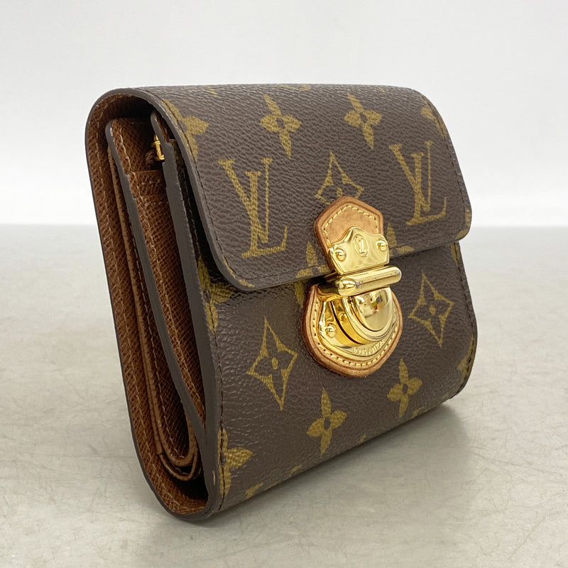 【6kc2450】ルイヴィトン 三つ折り財布 モノグラム ポルトフォイユジョイ M60211 ブラウン【中古】レディース