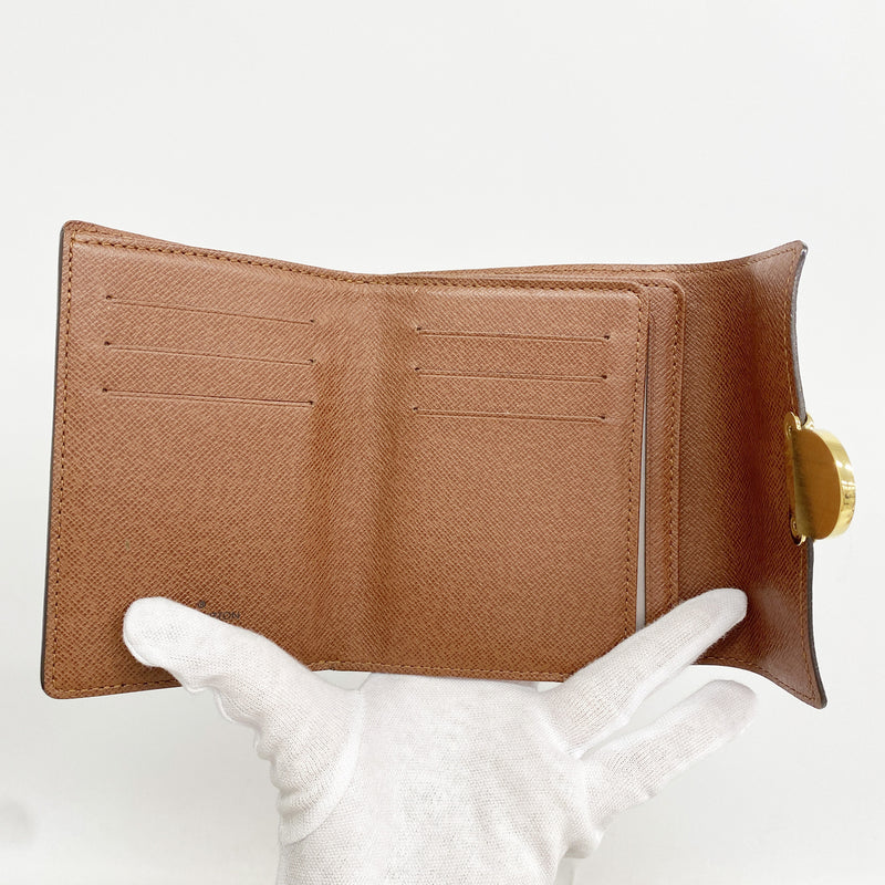 【6kc2451】ルイヴィトン 三つ折り財布 モノグラム ポルトフォイユコアラ M58013 ブラウン【中古】レディース