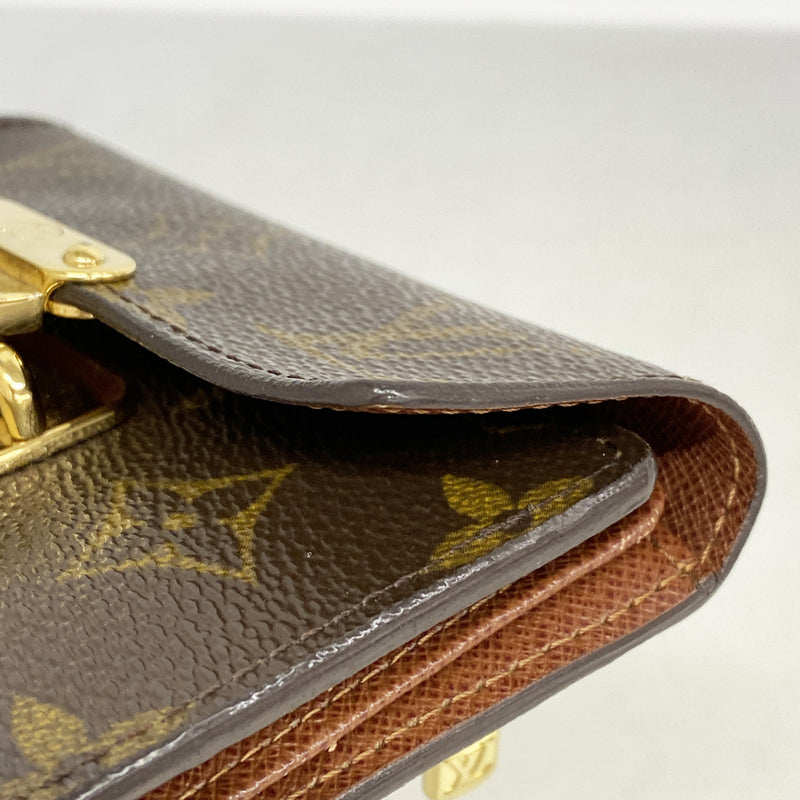【6kc2451】ルイヴィトン 三つ折り財布 モノグラム ポルトフォイユコアラ M58013 ブラウン【中古】レディース
