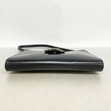 【6kc2476】サルヴァトーレフェラガモ ショルダーバッグ ヴァラ レザー ブラック シルバー金具【中古】レディース