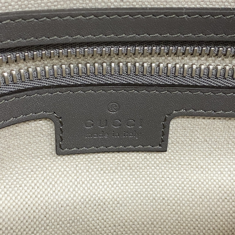 【6kc2478】グッチ ショルダーバッグ グッチシマ 850242 レザー グレー シルバー金具【中古】メンズ