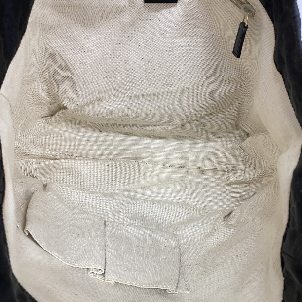【6kc2482】グッチ トートバッグ GGナイロン 282439 ナイロン ブラック シャンパンゴールド金具【中古】レディース