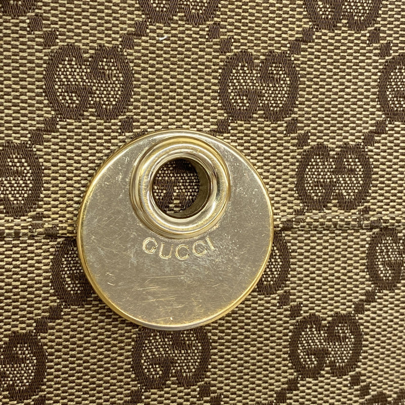 【6kc2489】グッチ 財布 GGキャンバス 120932 キャンバス ベージュ シャンパンゴールド金具【中古】レディース