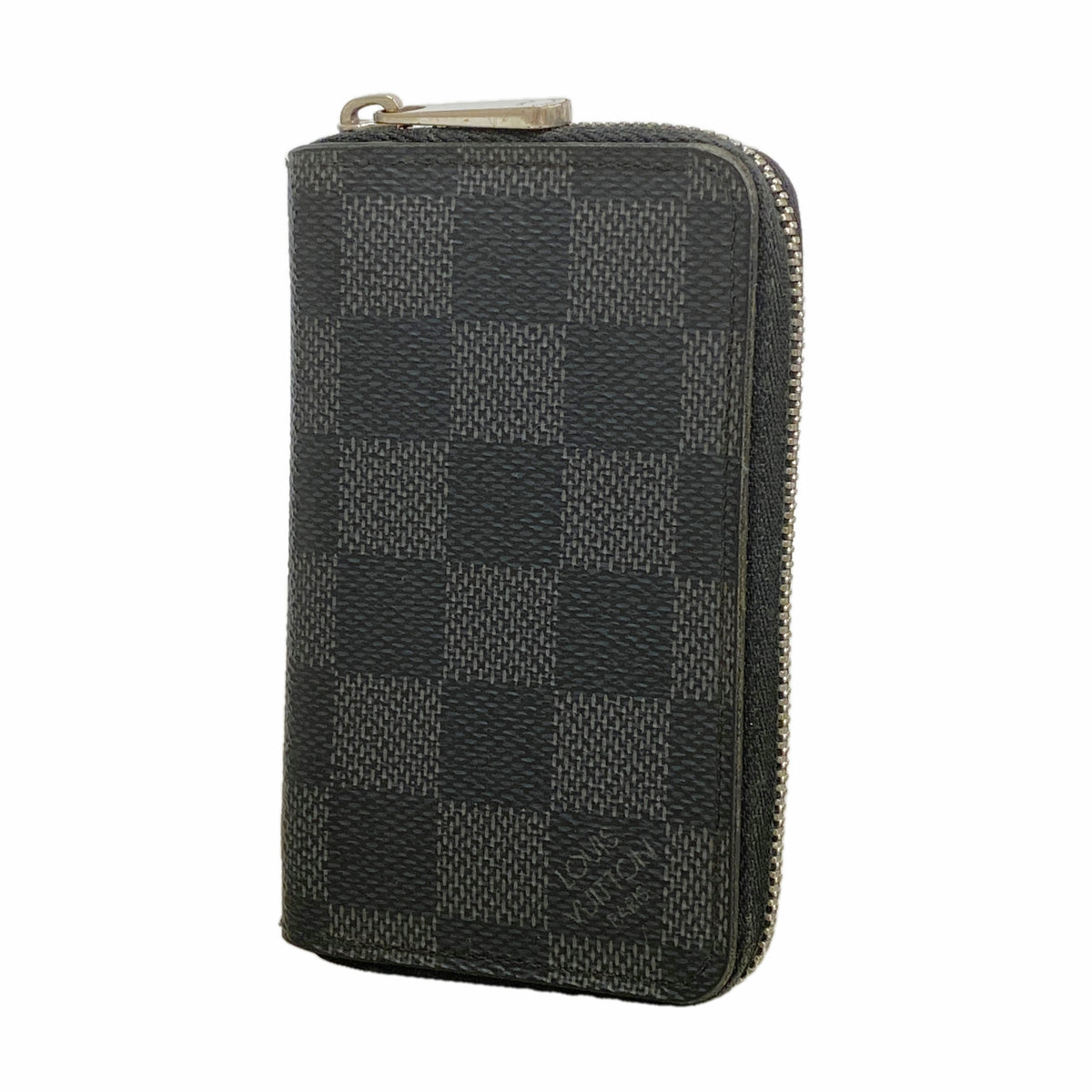 【6kc2491】ルイヴィトン コインケース ダミエ・グラフィット ジッピーコインパース N63076 ブラック グレー【中古】メンズ