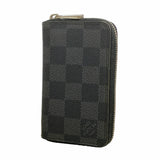 【6kc2491】ルイヴィトン コインケース ダミエ・グラフィット ジッピーコインパース N63076 ブラック グレー【中古】メンズ