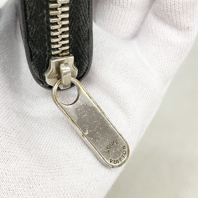 【6kc2491】ルイヴィトン コインケース ダミエ・グラフィット ジッピーコインパース N63076 ブラック グレー【中古】メンズ