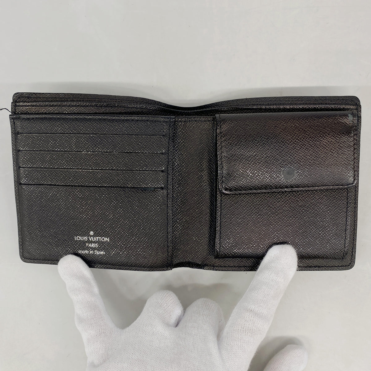 【6kc2496】ルイヴィトン 財布 ダミエ・グラフィット ポルトフォイユマルコ N62664 ブラック グレー【中古】メンズ