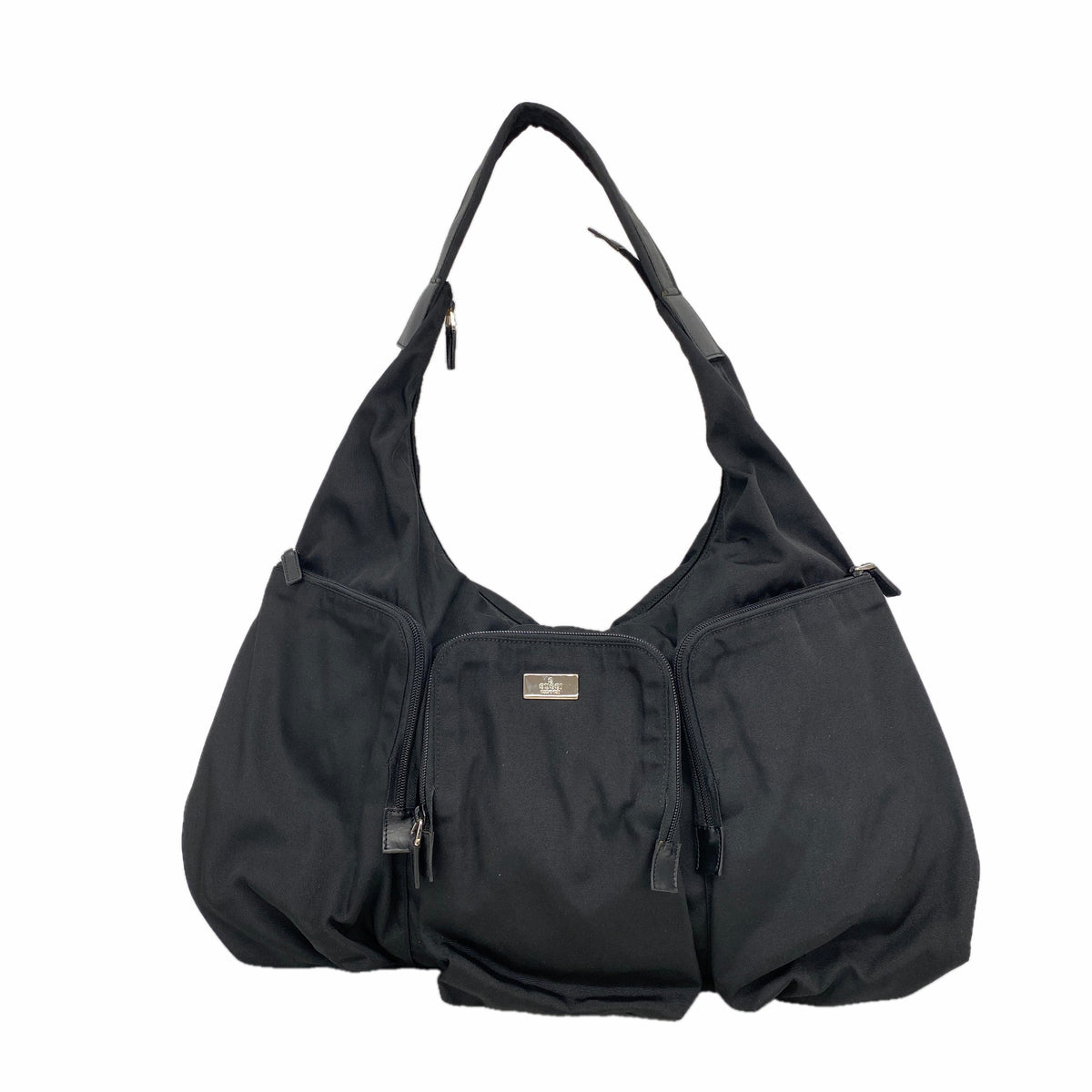 【6kc2499】グッチ ショルダーバッグ 019 0303 ナイロン ブラック シルバー金具【中古】メンズ レディース ユニセックス