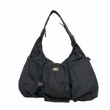 【6kc2499】グッチ ショルダーバッグ 019 0303 ナイロン ブラック シルバー金具【中古】メンズ レディース ユニセックス