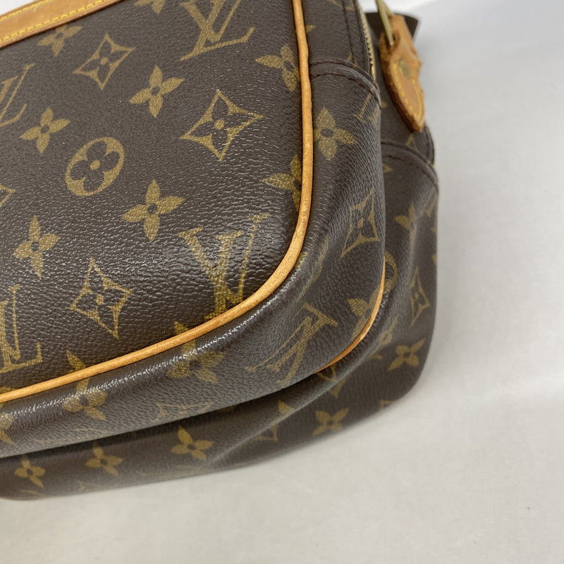 【6kc2502】ルイヴィトン ショルダーバッグ モノグラム リポーターPM M45254 ブラウン【中古】レディース