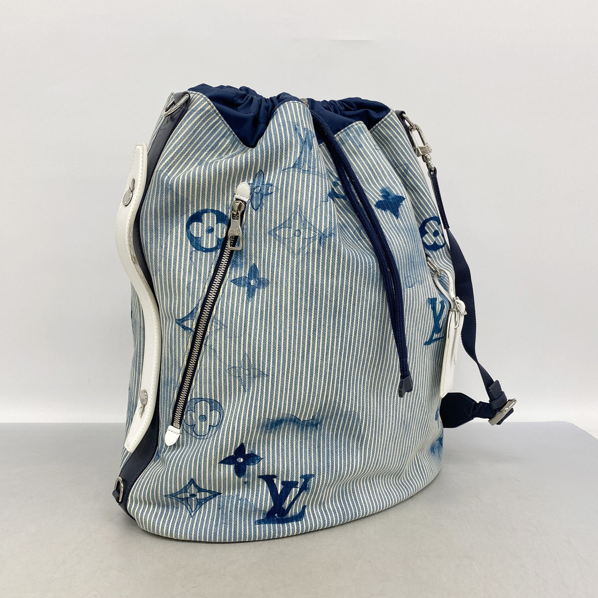 【6kc2511】ルイヴィトン ショルダーバッグ モノグラム・ウォーターカラー サックマラン M57838 ブルー【中古】メンズ