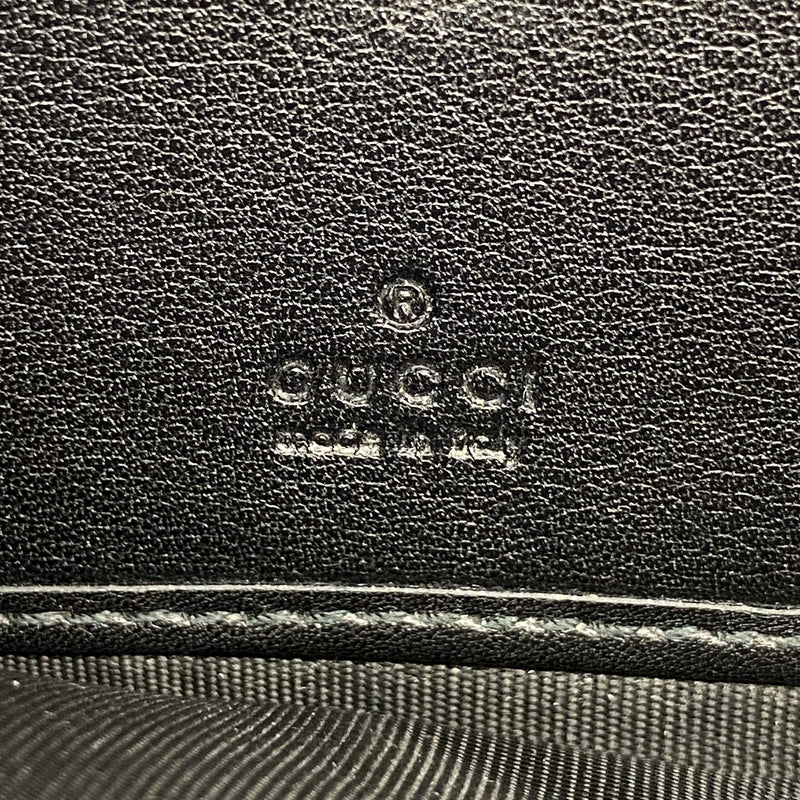 【6kc2516】グッチ 長財布 グッチシマ 308009 レザー ブラック シルバー金具【中古】メンズ