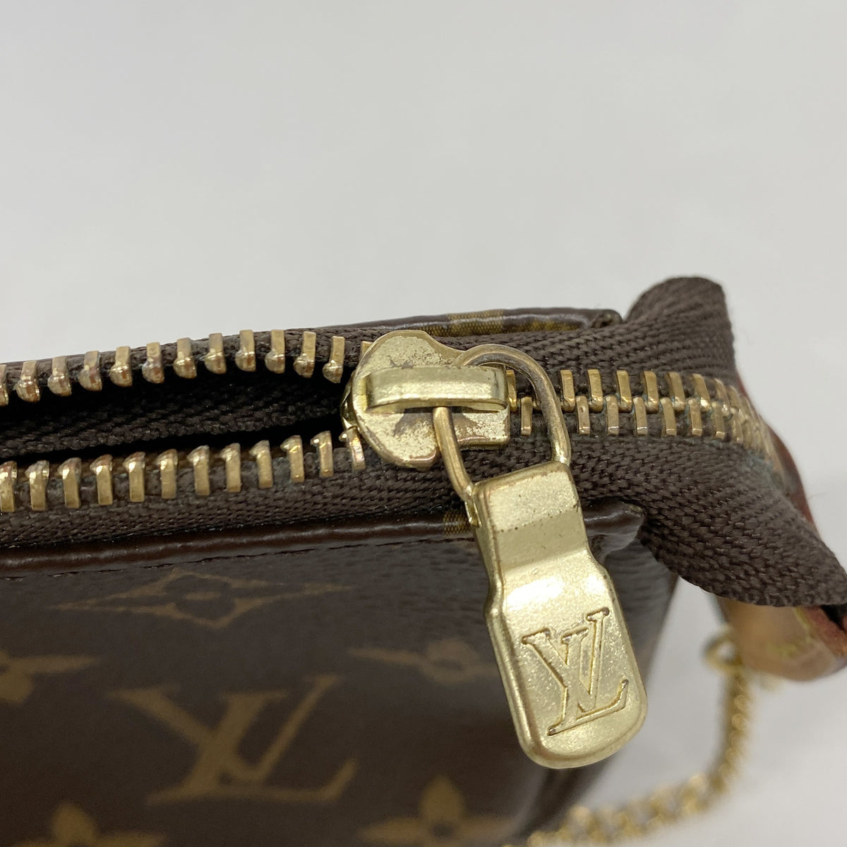 【6kc2522-h】ルイヴィトン ポーチ モノグラム ミニポシェットアクセソワール M58009 ブラウン【中古】レディース