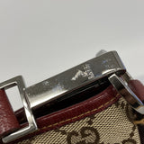 【6kc2528】グッチ ショルダーバッグ GGキャンバス 113013 キャンバス ベージュ レッド シルバー金具【中古】レディース