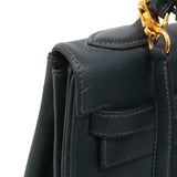 【6kc2534】エルメス ハンドバッグ ケリー32 クシュベル ネイビー ゴールド金具 ○W刻印 2wayバッグ【中古】レディース