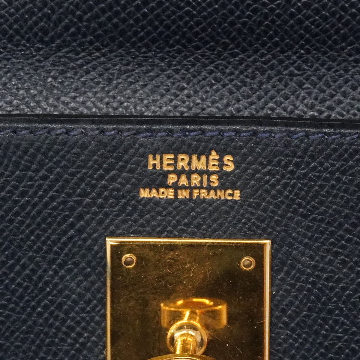 【6kc2534】エルメス ハンドバッグ ケリー32 クシュベル ネイビー ゴールド金具 ○W刻印 2wayバッグ【中古】レディース