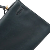 【6kc2534】エルメス ハンドバッグ ケリー32 クシュベル ネイビー ゴールド金具 ○W刻印 2wayバッグ【中古】レディース