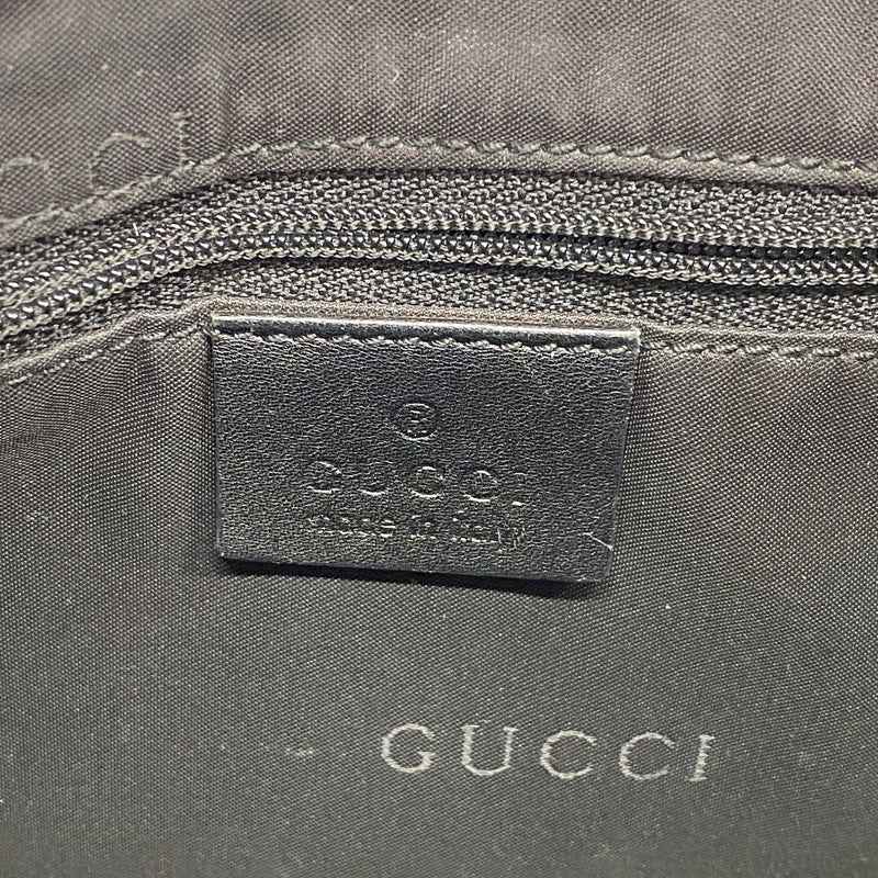 【6kc2540】グッチ ショルダーバッグ ジャッキー 001 3306 キャンバス ベージュ ブラック シルバー金具【中古】レディース