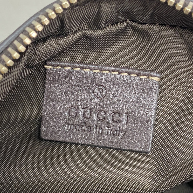 【6kc2541】グッチ ポーチ GGキャンバス/バンブー 246174 キャンバス ブラウン シャンパンゴールド金具【中古】レディース