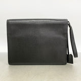【6kc2543】サルヴァトーレフェラガモ クラッチバッグ レザー ブラック シルバー金具【中古】メンズ