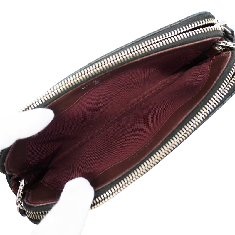 【6kc2555-h】シャネル ショルダーバッグ マトラッセ チェーンショルダー ラムスキン ブラック シルバー金具【中古】レディース