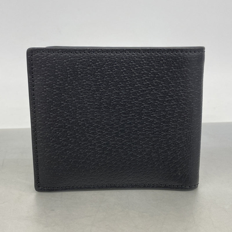 【6kc2562】グッチ 財布 GGマーモント 428725 レザー ブラック ゴールド金具【中古】メンズ