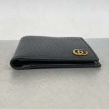 【6kc2562】グッチ 財布 GGマーモント 428725 レザー ブラック ゴールド金具【中古】メンズ