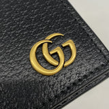 【6kc2562】グッチ 財布 GGマーモント 428725 レザー ブラック ゴールド金具【中古】メンズ