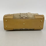 【6kc2564】グッチ ハンドバッグ GGキャンバス 120895 キャンバス スウェード ベージュ ゴールド金具【中古】レディース