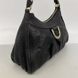 【6kc2565】グッチ ショルダーバッグ グッチシマ アビー 190525 レザー ブラック シャンパンゴールド金具【中古】レディース