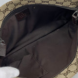【6kc2567】グッチ ショルダーバッグ GGキャンバス/シェリーライン キャンバス ブラウン シルバー金具【中古】レディース