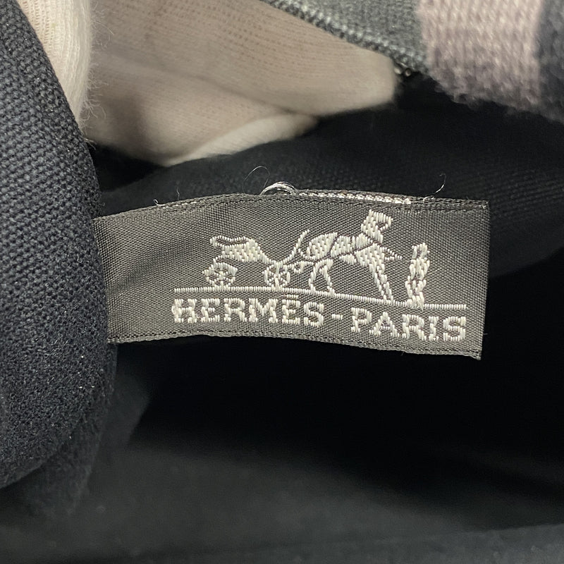 【6kc2571】エルメス トートバッグ フールトゥMM キャンバス ブラック シルバー金具【中古】メンズ レディース ユニセックス