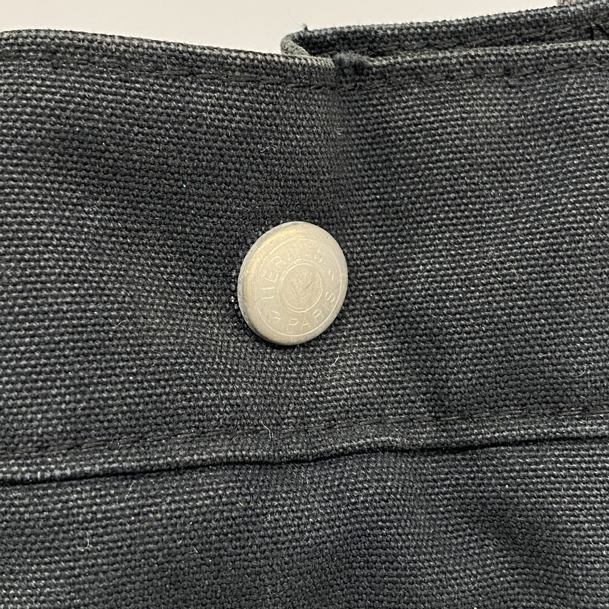 【6kc2571】エルメス トートバッグ フールトゥMM キャンバス ブラック シルバー金具【中古】メンズ レディース ユニセックス