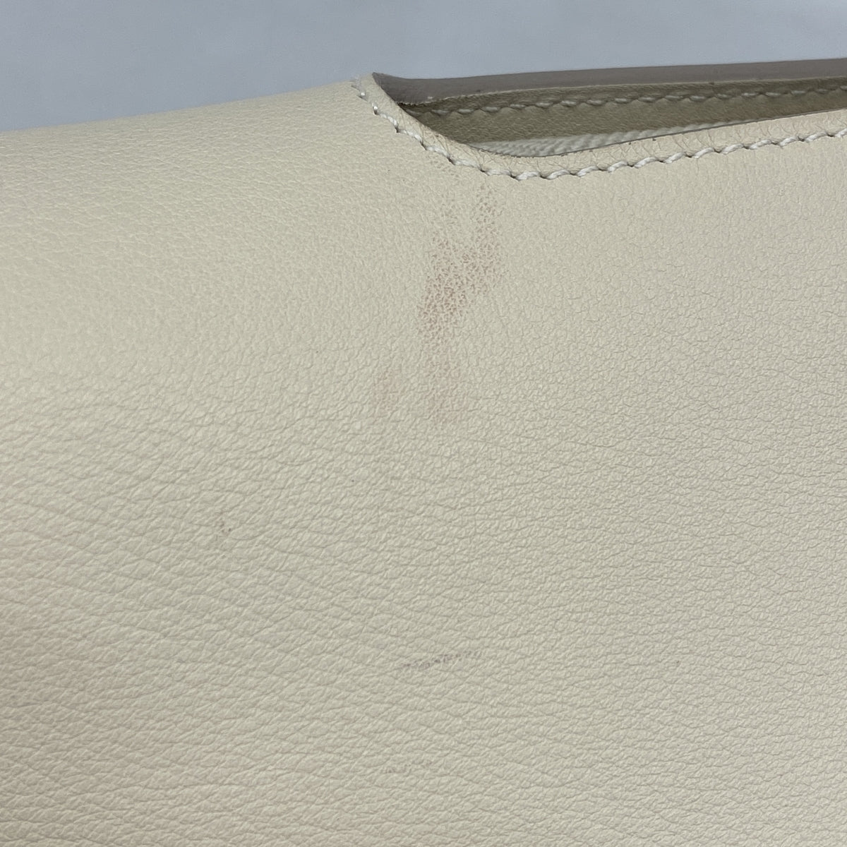 【6kc2572】エルメス トートバッグ ヴァルパライソPM トワルシェブロン ホワイト シルバー金具 □L刻印【中古】レディース