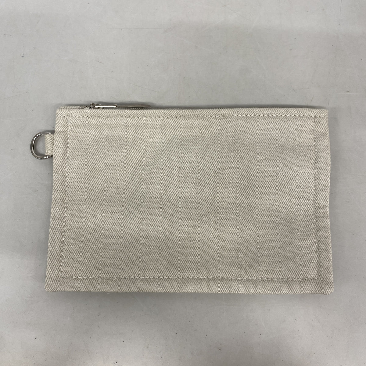 【6kc2572】エルメス トートバッグ ヴァルパライソPM トワルシェブロン ホワイト シルバー金具 □L刻印【中古】レディース