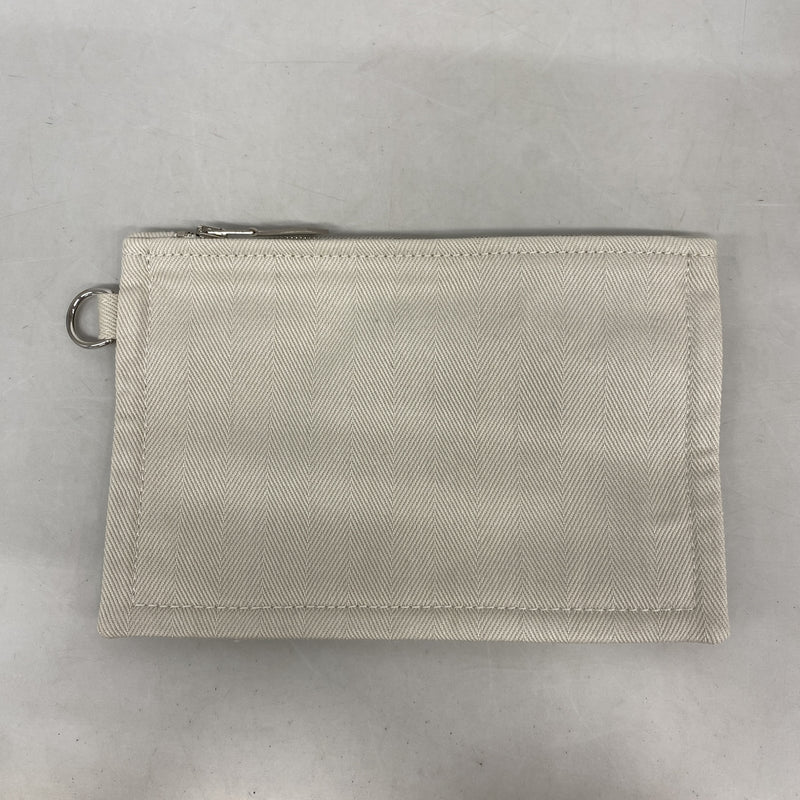 【6kc2572】エルメス トートバッグ ヴァルパライソPM トワルシェブロン ホワイト シルバー金具 □L刻印【中古】レディース