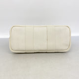 【6kc2572】エルメス トートバッグ ヴァルパライソPM トワルシェブロン ホワイト シルバー金具 □L刻印【中古】レディース
