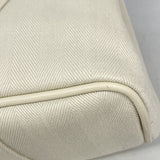【6kc2572】エルメス トートバッグ ヴァルパライソPM トワルシェブロン ホワイト シルバー金具 □L刻印【中古】レディース