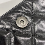 【6kc2622】シャネル ショルダーバッグ マトラッセ チェーンショルダー レザー ブラック シルバー金具【中古】レディース