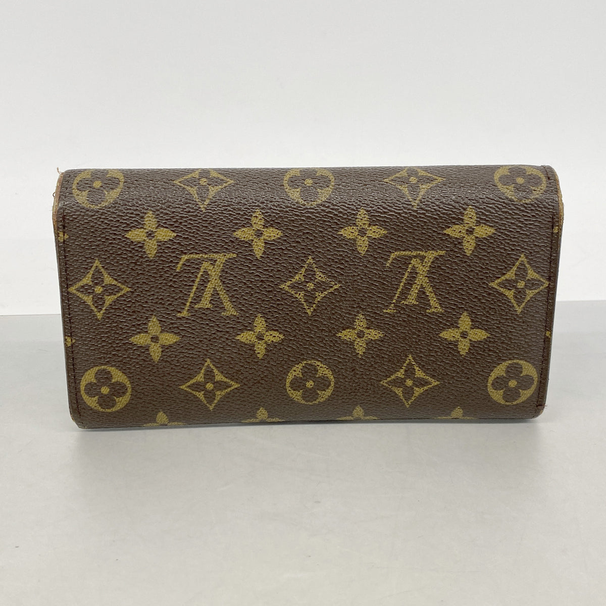 【6kc2636】ルイヴィトン 長財布 モノグラム ポシェットポルトモネクレディ M61726 ブラウン【中古】レディース