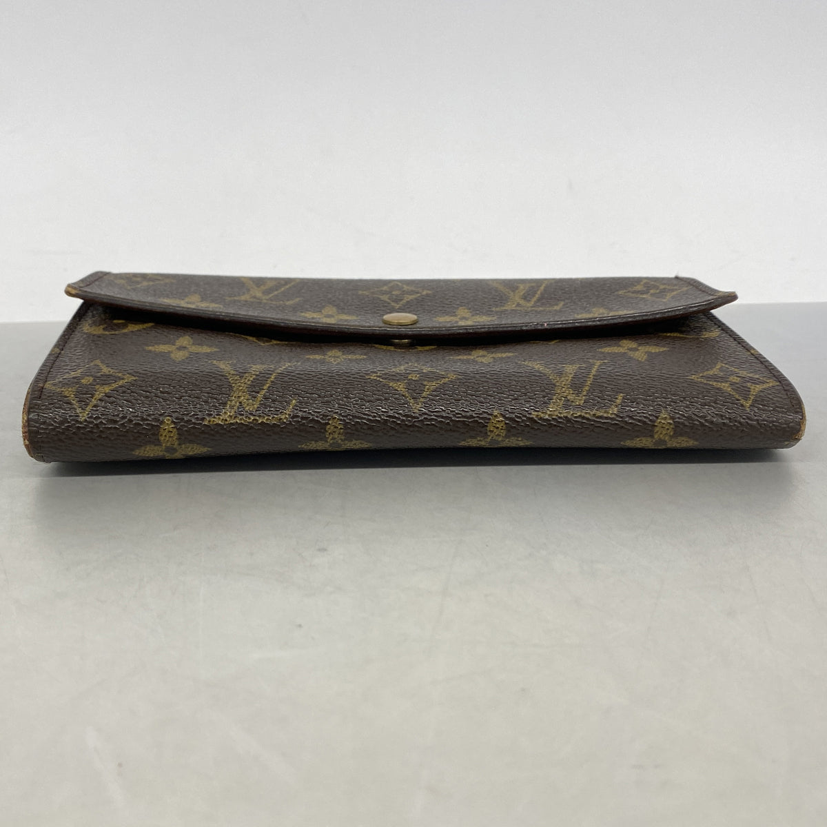 【6kc2636】ルイヴィトン 長財布 モノグラム ポシェットポルトモネクレディ M61726 ブラウン【中古】レディース
