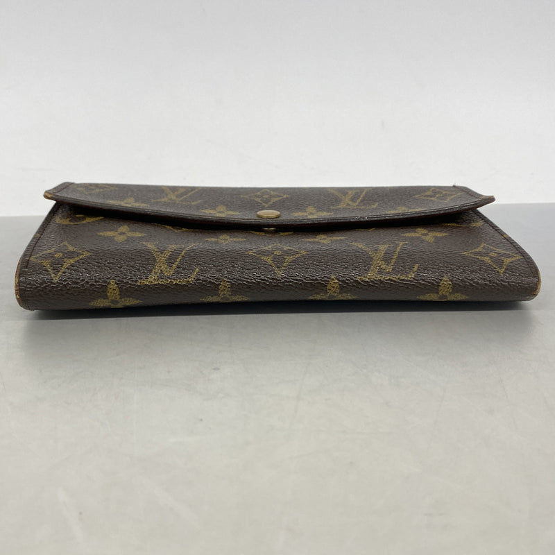【6kc2636】ルイヴィトン 長財布 モノグラム ポシェットポルトモネクレディ M61726 ブラウン【中古】レディース